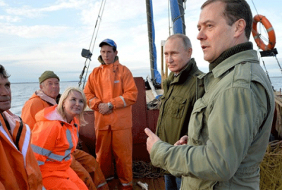 Putin ve Medvedev balık avına çıktı