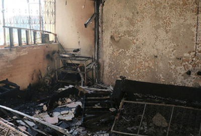 Elektrik kontağından çıkan yangında ev kül oldu