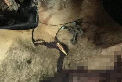 Öldürülen teröristin boynunda haç kolye bulundu