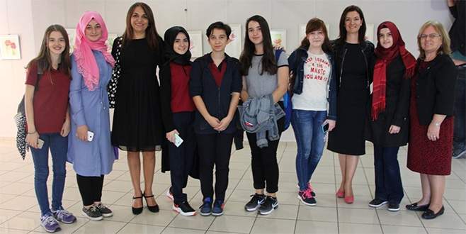 Öğretmenlerden sulu boya resim sergisi