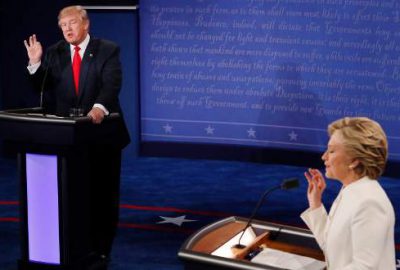 Clinton ile Trump son kez kozlarını paylaştı