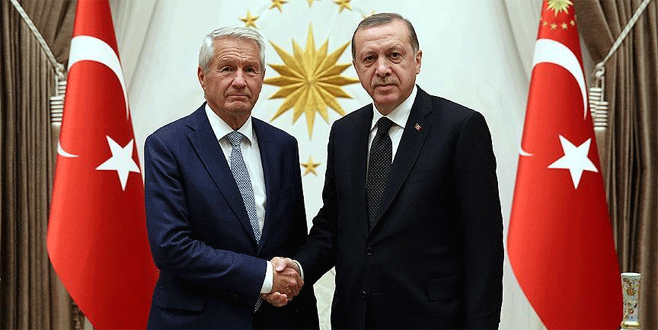 Cumhurbaşkanı Erdoğan, Jagland’ı kabul etti