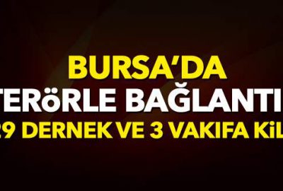 Bursa’da 29 dernek ve 3 vakıfa kilit