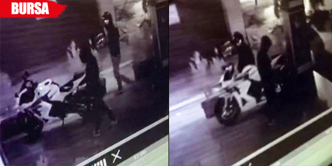 Motosiklet hırsızları kameraya yakalandı