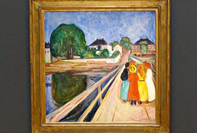 "Çığlık" adlı eseriyle tanınan Norveçli ressam Edvard Munch'un "Köprüdeki Kızlar"