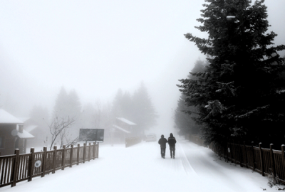 Uludağ’da kar sevinci