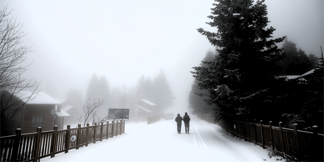 Uludağ’da kar sevinci