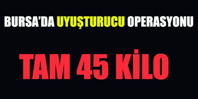 Bursa’da 45 kilo esrar ele geçirildi