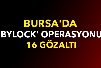 Bursa’da ‘ByLock’ operasyonu: 16 gözaltı
