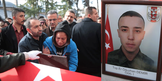 Fırat Kalkanı şehidine gözyaşlarıyla veda