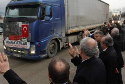Bursa’dan Halep’e 40 TIR yardım