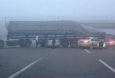 Bursa’da zincirleme trafik kazası: 12 araç birbirine girdi
