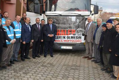 Orhaneli’nden Halep için yardım TIR’ı