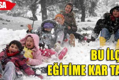 Bursa’da bir ilçede daha eğitime kar engeli!