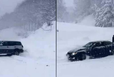 Uludağ’da tipi vatandaşlara zor anlar yaşattı
