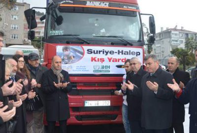 Mudanya’dan Halep için yardım TIR’ı