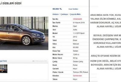 Satılık arabasına şiir yazdı, fenomen oldu