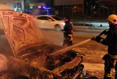 Bursa’da hareket halindeki araç bir anda alev aldı!