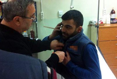 Makineden fırlayan çıta boynuna ok gibi saplandı