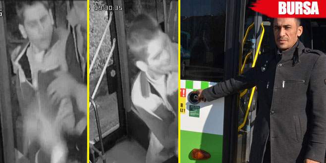 Ön kapıdan inemeyince şoföre saldırdı!