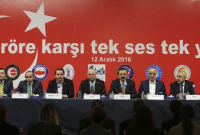 ‘Teröre karşı tek ses tek yürek’