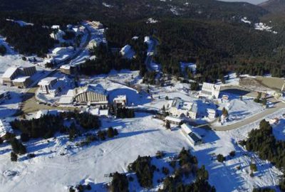 Uludağ’ın beyaz gelinliği havadan görüntülendi…