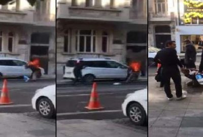 Arkadaşının üzerine tiner döküp ateşe verdi