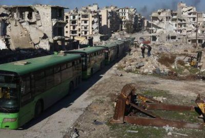 Halep’te tahliyeler durduruldu