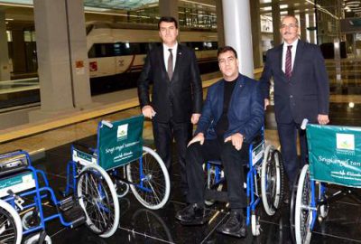 Osmangazi’den Ankara Garı’na tekerlekli sandalye