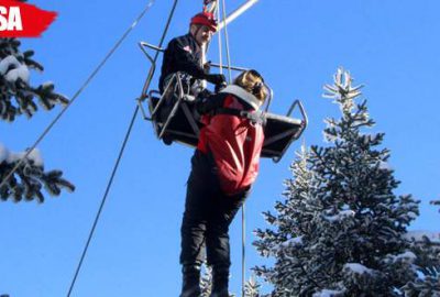 Uludağ’da telesiyejlerde mahsur kalanlar kurtarıldı