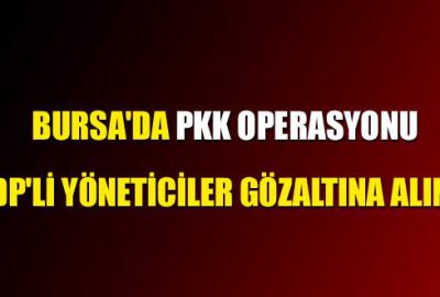 Bursa’da PKK operasyonu