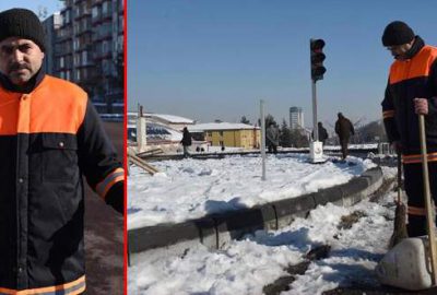 Kar temizlerken 20 bin TL buldu