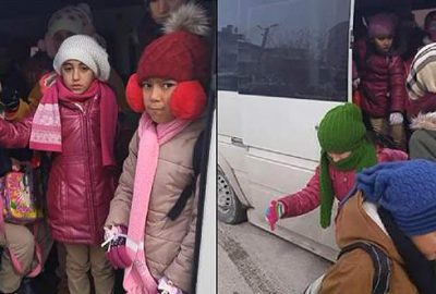 17 kişilik servise 42 öğrenci sığdırdı