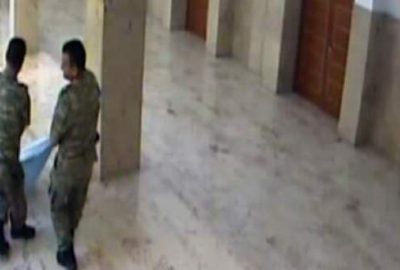 Darbeci binbaşının öldürülme anı güvenlik kamerasında