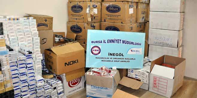 Ayakkabıcı dükkanına kaçak sigara operasyonu