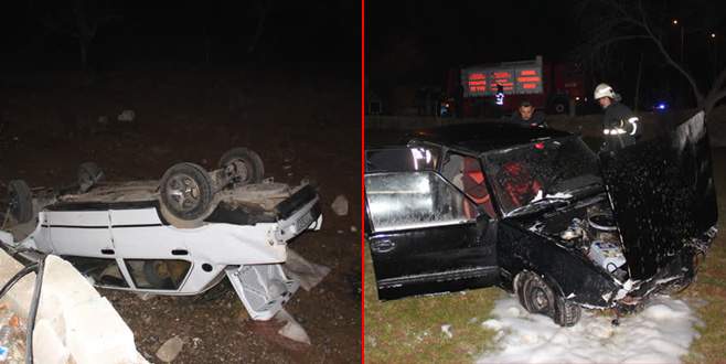 Kaza yapan askere müdahale eden sağlıkçılara otomobil çarptı