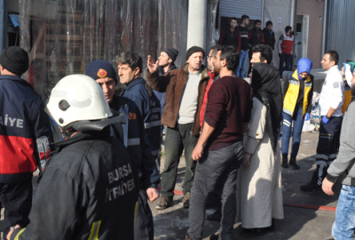 Bursa’da imalathanede korkutan yangın