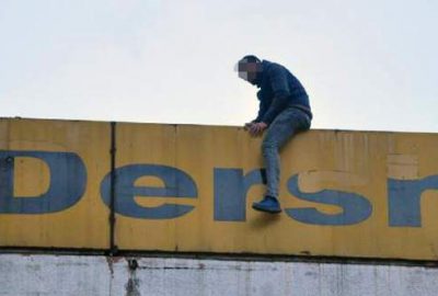 İntihardan vazgeçirildi, arandığı suçtan gözaltına alındı