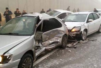 32 araç birbirine girdi!