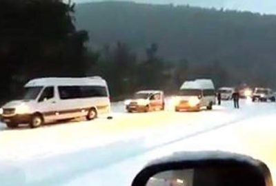 Kar yağışı dağ ilçelerine ulaşımı olumsuz etkiledi