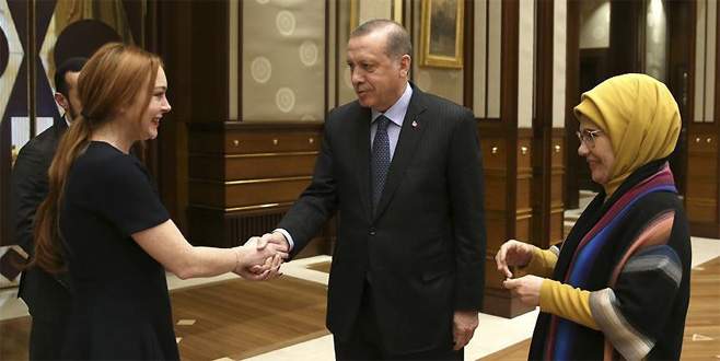 Cumhurbaşkanı Erdoğan, Lindsay Lohan’ı kabul etti