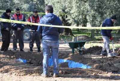 İznik’te zeytinlikte lahit bulundu