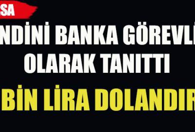 Kendini banka görevlisi olarak tanıtıp dolandırdı