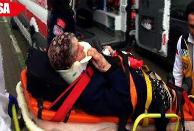 Yolun karşısına geçmeye çalışan kadına vinç çarptı