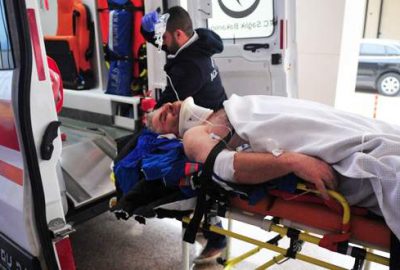 Bursa’da kopan vinçle birlikte yere çakıldı