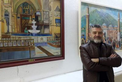 Ressam Metin Karanisoğlu'nun Bursa Devlet Güzel Sanatlar Galerisi'nde açılan “Bir