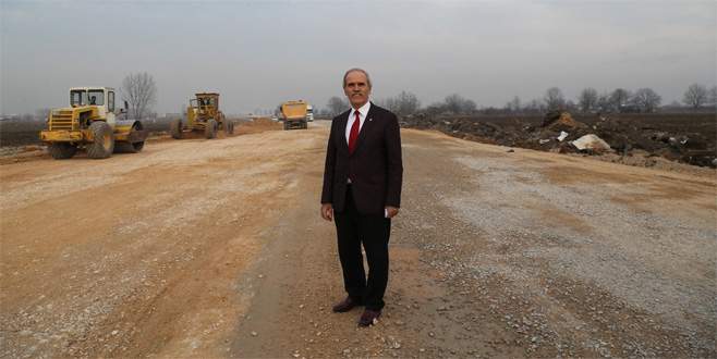 İnegöl çevre yolunda hummalı çalışma