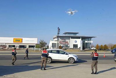 Kontrolden kaçan sürücülere drone denetimi