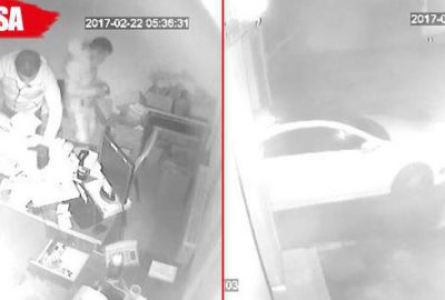 Önce işyerini soydular, sonra da lüks otomobili çaldılar