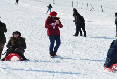 Uludağ’da hafta sonu yoğunluğu